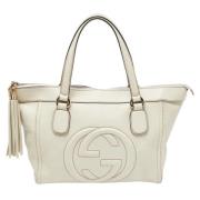 Gucci Vintage Pre-owned Laeder totevskor Beige, Dam