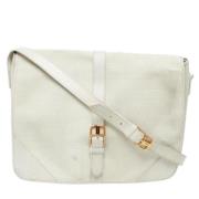 Yves Saint Laurent Vintage Pre-owned Laeder crossbodyvskor White, Dam