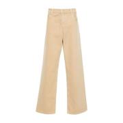 Jacquemus Wide Trousers Beige, Herr