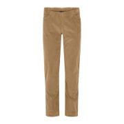 LauRie Straight Trousers Beige, Dam