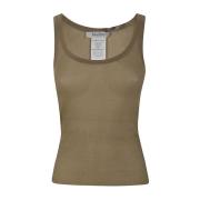 Max Mara Sleeveless Tops Beige, Dam