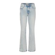 Gestuz Flared Jeans Blue, Dam