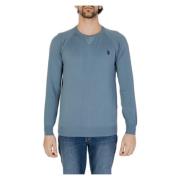 U.s. Polo Assn. Round-neck Knitwear Blue, Herr