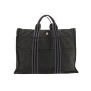 Hermès Vintage Pre-owned Bomull totevskor Gray, Dam