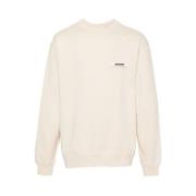 Jacquemus Mjuk Jersey Crew Neck Sweatshirt Beige, Herr