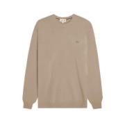 Lacoste Round-neck Knitwear Beige, Herr