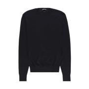 Tom Ford Svart Bomull Crew-Neck Sweater Black, Herr