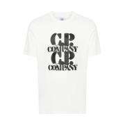 C.p. Company T-shirt med logotryck White, Herr