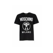 Moschino Dubbelt Frågetecken Logo T-shirt Black, Herr