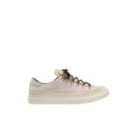 Diemme Ecru Låga Sneakers med Metallisk Hårdvara Beige, Herr