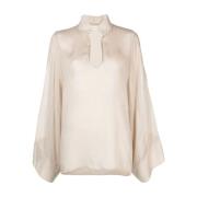 By Malene Birger Blous skjorta Beige, Dam