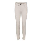 LauRie Skinny Trousers Beige, Dam