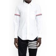 Thom Browne Klassisk Vit Button-Down Skjorta med Signaturränder White,...