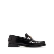 Versace Medusa Plaque Svart Kalvskinn Moccasins Black, Herr