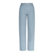 Drykorn Straight Trousers Blue, Dam