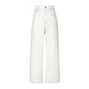 Jacquemus Wide Jeans White, Dam