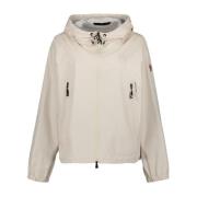 Moncler Fanes Hög Hals Huva Jacka Beige, Dam