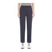 Max Mara Weekend Blå Straight Leg Byxor Blue, Dam