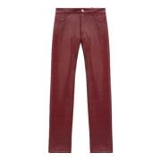 Courrèges Straight Trousers Red, Dam