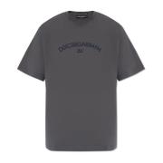 Dolce & Gabbana Tryckt T-shirt Gray, Herr