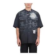 Mihara Yasuhiro Short Sleeve Shirts Black, Herr