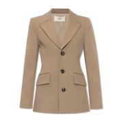 Ami Paris Blazer med peakslag Beige, Dam