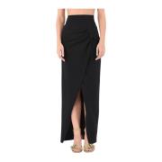 Actualee Maxi Skirts Black, Dam