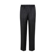 Forte Forte Straight Trousers Black, Dam