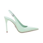 Sergio Levantesi Elegant Läderklack Sandal Green, Dam