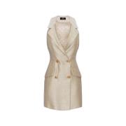 Elisabetta Franchi Short Dresses Beige, Dam