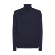 Sun68 Klassisk Turtle Neck Sweater Blue, Herr