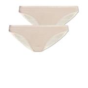 Emporio Armani Spetsbriefs med logotyp 2-pack Beige, Dam