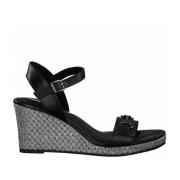 Tamaris Flat Sandals Black, Dam