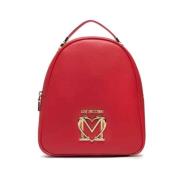 Love Moschino Läder Crossbody Väska Red, Dam