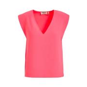 Essentiel Antwerp Sleeveless Tops Pink, Dam