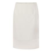 Sportmax Midi Skirts White, Dam