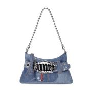 Dsquared2 Gothic Denim Väska med Maxi Spänne Blue, Dam