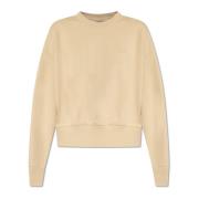 Y-3 Sweatshirt med logotyp Beige, Dam