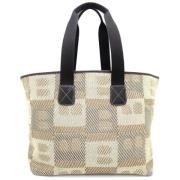 Bally Pre-owned Pre-owned Canvas axelremsvskor Beige, Dam