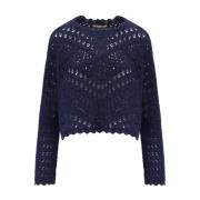 Twinset Round-neck Knitwear Blue, Dam