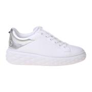 Jimmy Choo Vita/Silver Läder Sneakers White, Dam