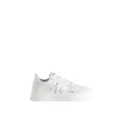 Patrizia Pepe Urban Läder Sneakers med Ikoniskt Logotyp White, Dam