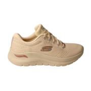 Skechers Bekväm Arch Fit Naturlig Mesh Sneaker Beige, Dam