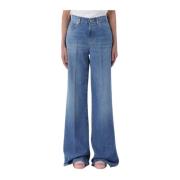 Dondup Wide Jeans Blue, Dam