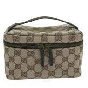 Gucci Vintage Pre-owned Canvas kuvertvskor Beige, Dam