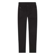 Diesel Slim-Fit Tapered Svarta Jeans Black, Herr