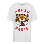 Kenzo Lucky Tiger Oversize T-Shirt White, Herr