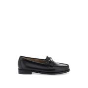 G.h. Bass & Co. Horsebit Loafers med Silver Spänne Black, Dam