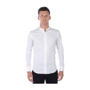 Daniele Alessandrini Slim Fit Koreansk Skjorta White, Herr