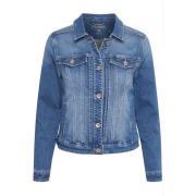 Cream Denim Jacka Blue, Dam